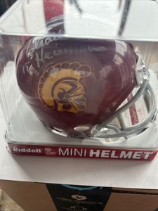 Charles White SIGNED USC Trojans MINI HELMET  79 Heisman Winner