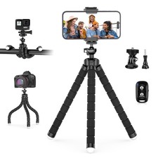 Flexible Mini Phone Tripod, Portable and Adjustable Camera Stand Holder with ...