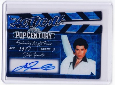 John Travolta 2026 Leaf Metal Pop Century Auto Card # 1/1 Saturday Night Fever