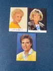 3 autograph cards Anita KUPSCH, Sigi HARREIS, Sabine HARTELT radio signed