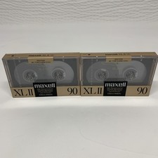 Lot of 2 Maxell XL-II 90-minute Blank Audio Cassettes Sealed NEW