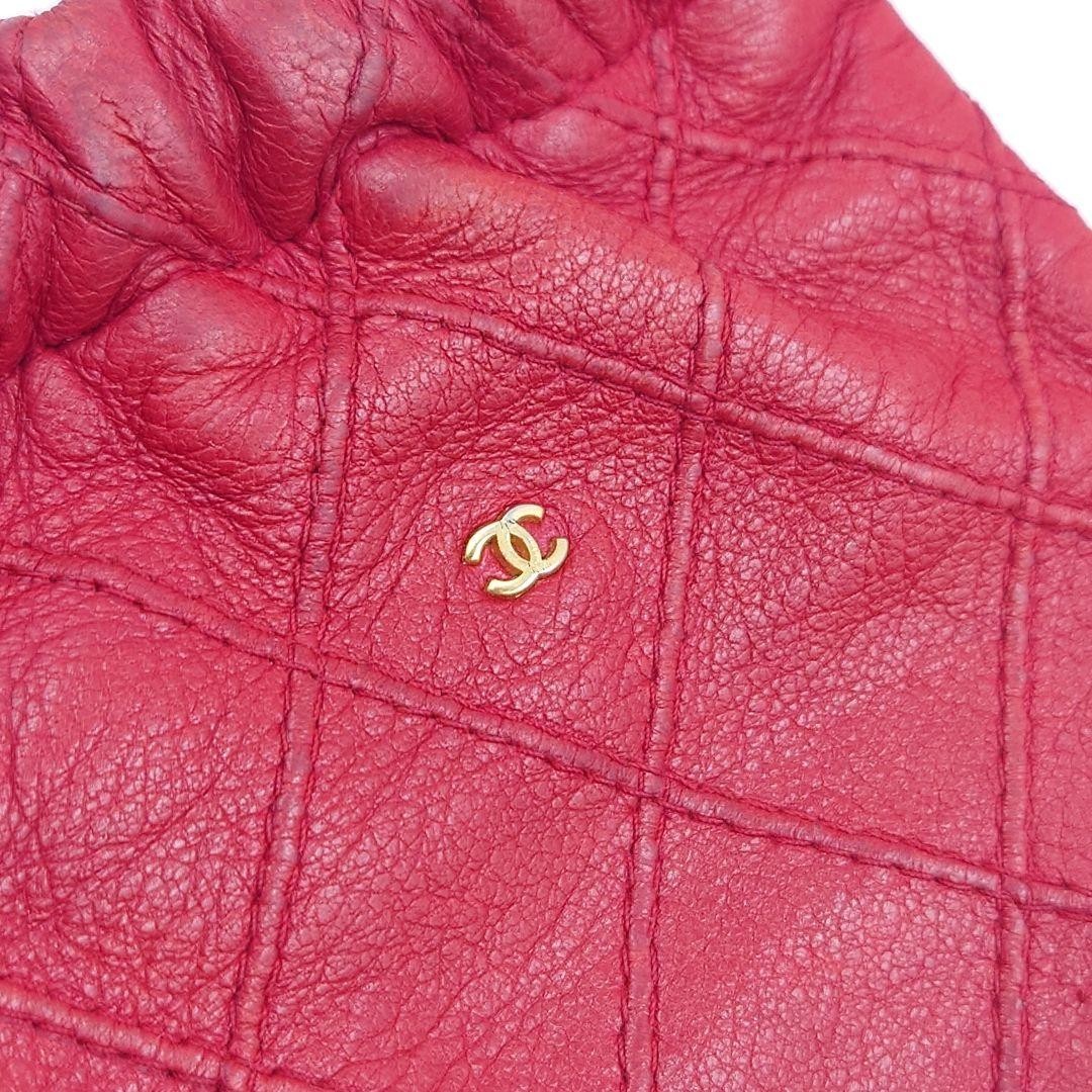 Authentic CHANEL Drawstring Pouch Bag Bicolore Co… - image 4
