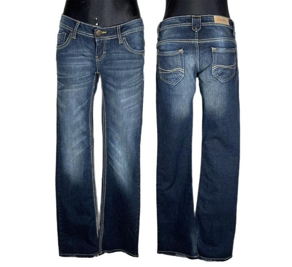 Women AMISU Jeans Navy Cotton 28