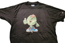 Vtg. 1980s Camacho Gerald the Green Monster Flipping The Bird. Black Size L USA