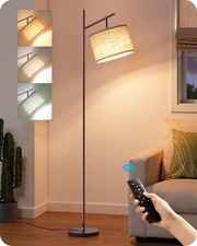 64.7IN Minimalist Arc Floor Lamp w/ Remote  Foot Pedal Switch, 5CCT, Dimmable