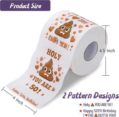 50th Birthday Gifts for Women, Men, Her, Him 1 Count (Pack of 1), 50th-Brown - Picture 6 of 9
