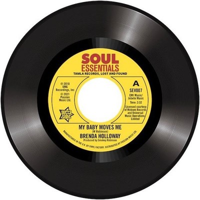 BRENDA HOLLOWAY My Baby Moves Me / Spellbound - New Northern Soul 45 Listen 7''