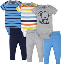 Unisex Baby 3 Outfit Bundle Mix Match Newborn to 12M Pants Set