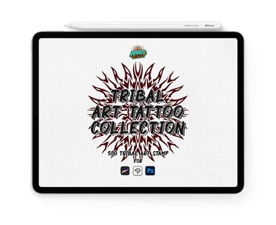 Tribal Tattoo Stamp For Procreate Photoshop Clip Studio Paint Affinity and More
