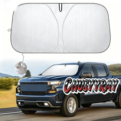 Car Windshield Cover Sun Visor For Chevy Silverado 1500 2014-2018 UV Block