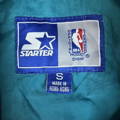 VINTAGE Starter Detroit Pistons Jacket Mens Small Teal Windbreaker