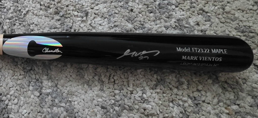 Bate de arce Chandler Pro 34" FT23 NY Mets MarK Vientos firmado
