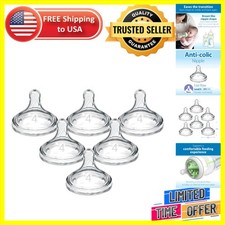 Dr. Brown's Level 4 Wide-Neck Silicone Nipple, Fast Flow, 6 Pack for 9m Babies