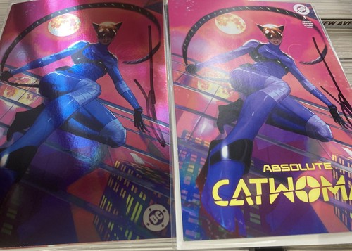Absolute Catwoman #1 Midtown Comics Exclusve FOIL Cover Joshua Sway Signed w/COA
