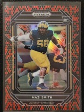 2023 Panini Prizm Draft Picks Mazi Smith RC Rookie Snakeskin Prizm #187