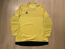 Adidas Size XL Yellow/Black Soccer Goalkeeper Jersey Long Sleeve Padded