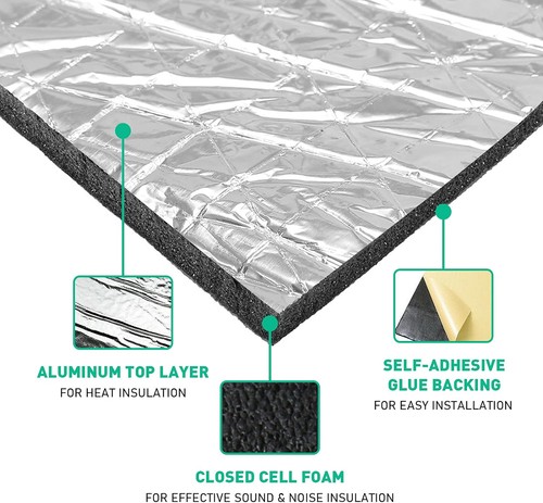 200mil 24.4 Sqft Car Sound Deadener Deadening Mat Noise and Heat Shield... - Picture 3 of 6