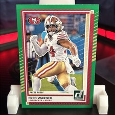 2025 Panini Donruss - Fred Warner #131 Press Proof Green