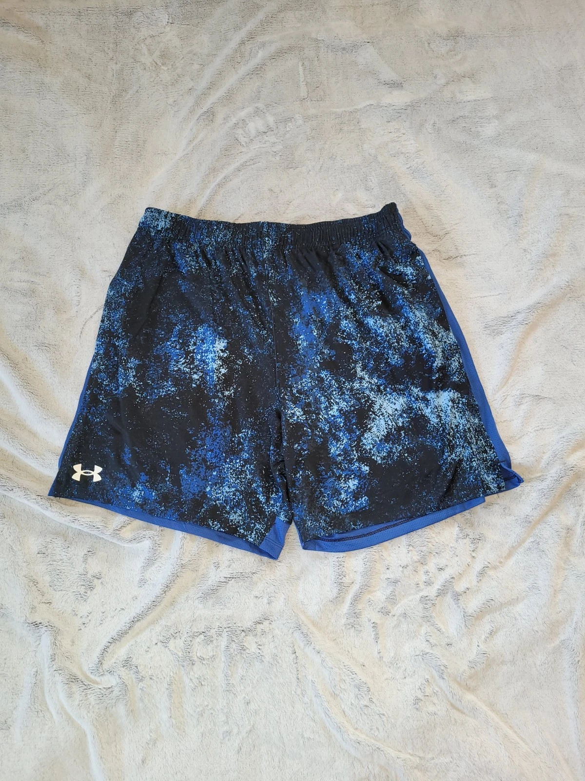 Under Armour Mens Large UA Tech Vent 7 in Printed Athletic Basketball Gym Shorts