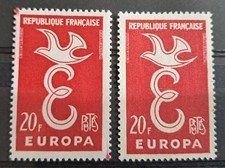 France  Double Variété Sur Le Même Timbre N° 1173 / Neuf** / 1958