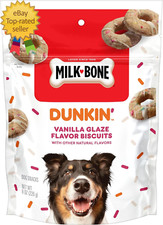 Dunkin' Vanilla Glaze Flavor Dog Biscuits with Other Natural Flavors, 8 Oz Bag