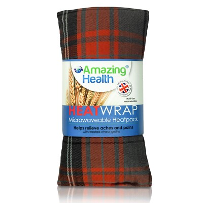 Amazing Health Heiß- und Kaltpackung Baumwoll-Tartan-Weizenbeutel - unparfümiert (orange)