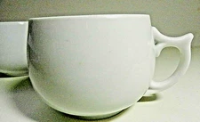 3 Antique White Porcelain Modern Design Cups Made by Epiag Aich -Czechoslovakia