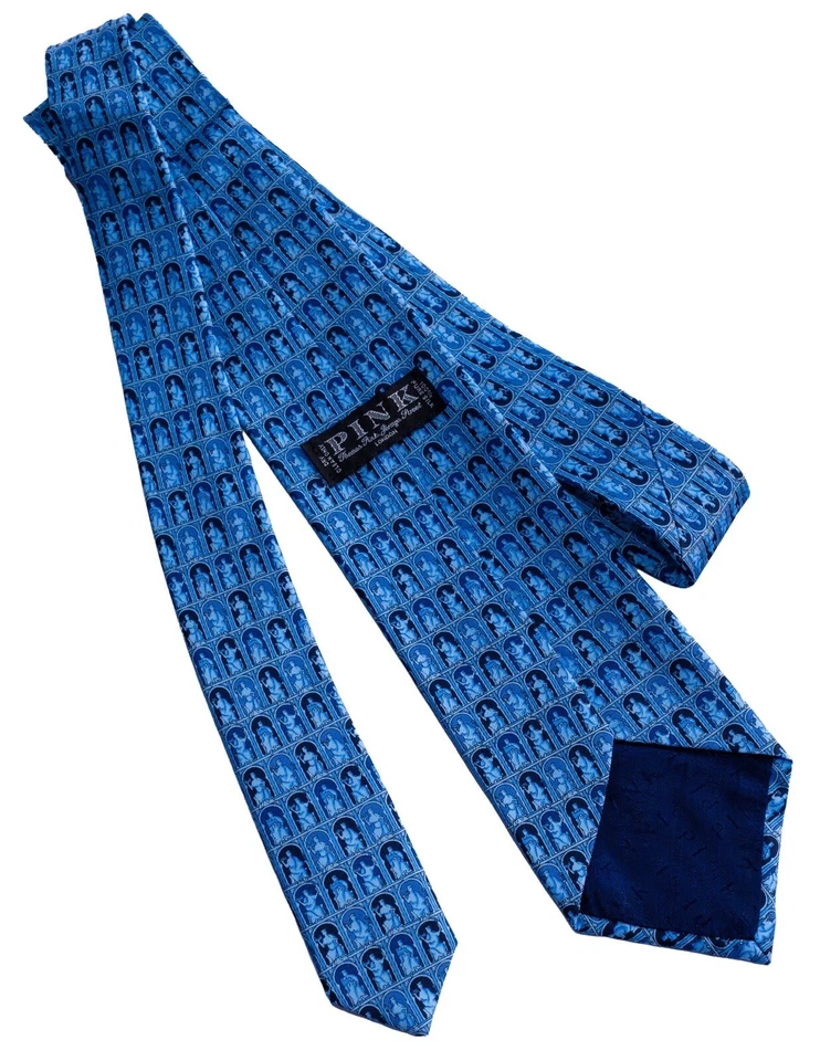 Corbata Thomas Rosa Azul de Millenium Collection Historical British Designs Foto 2 de 4