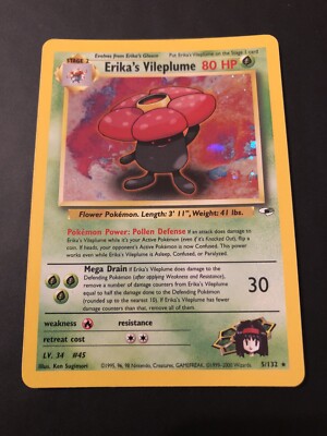 Pokémon - Erika's Vileplume - Gym Heroes - Holo - 5/132 - English