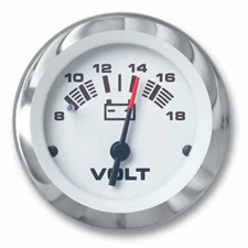 Sierra 65506P Marine Boat Lido 2" Voltmeter Gauge 8-18 VDC Round Teleflex Marine