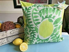 New Rustic Farmhouse Country French Lemon Tree Decorative Toss Pillow 17” x 17”