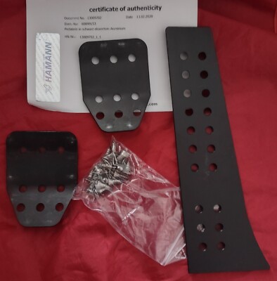 Hamann OEM Black Anodized Aluminum Manual Pedal Set For Most BMW