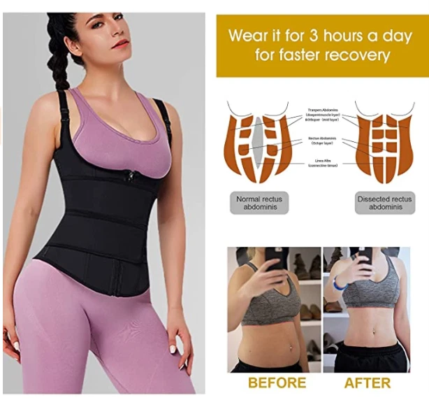 Latex Waist Trainer Sweat Vest Waist Cincher Underbust Corset
