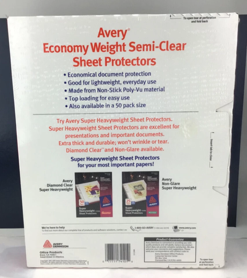 AVERY ECONOMY WEIGHT SHEET PROTECTORS - Image 4 of 4