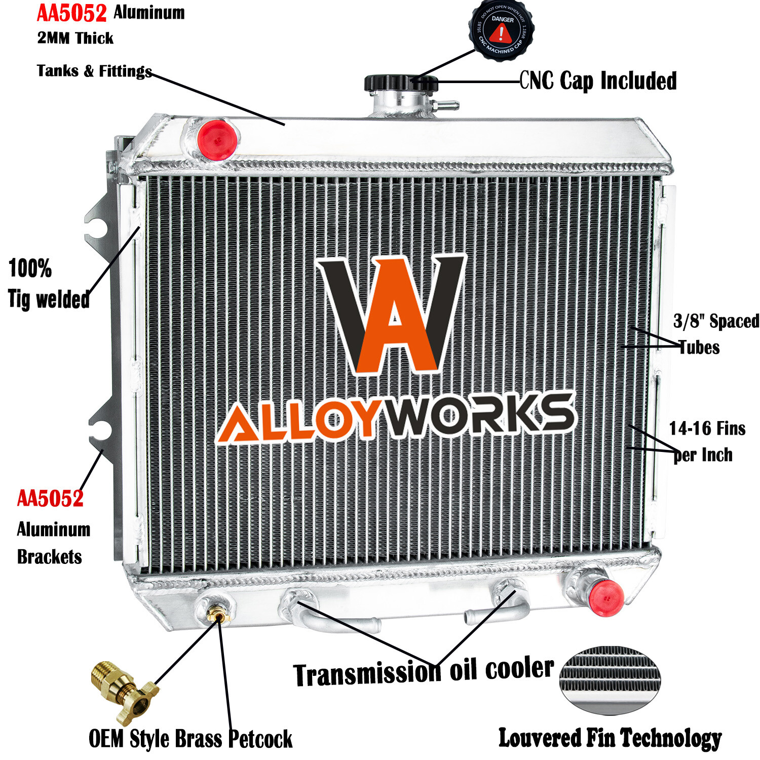 3-Row Radiator Fit Caterpillar For Mitsubishi MCFA Fork Lift 9360100100 1039446