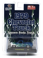 2022 M2 MACHINES 1:64 MiJo *BLUE w/FLAMES* 1973 Chevrolet Silverado NIP
