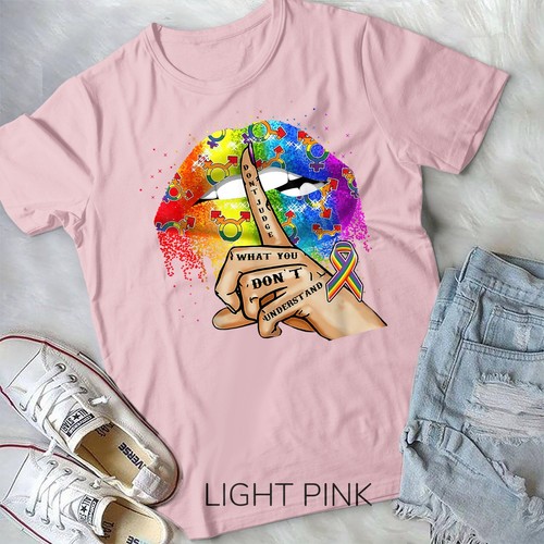 Don_t Judge What You Don_t Understand LGBT Pride Lips T-Shirt Unisex T-shirt - Picture 5 of 11