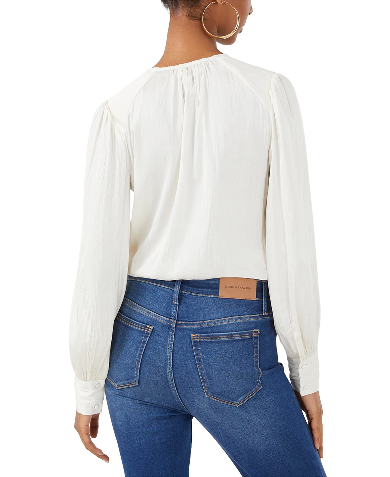 BCBGMAXAZRIA 298782 Women's Long Relaxed Sleeve Bodysuit Size Small image 4