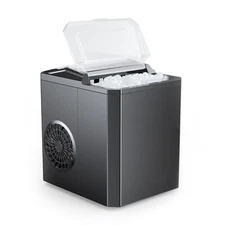Ice Maker Countertop Portable Ice Machine 26lbs/24Hrs Self-Cleaning 9 Cube/6 Min