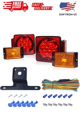 MAXXHAUL 70205 Trailer Light Kit - 12V All LED, Left and Right Waterproof Submer