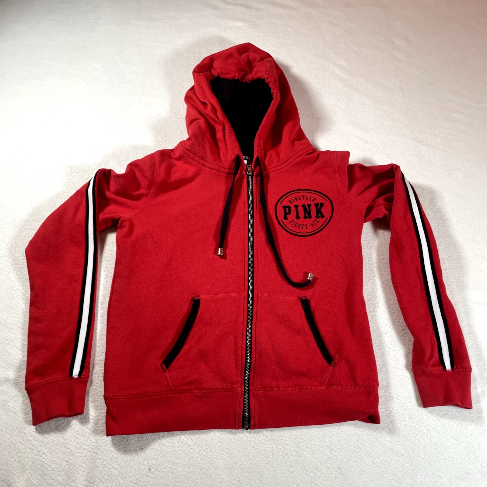 UNDERCOVER Giacca Victorias Secret Donna Pile Rosso Medio Cerniera Intera Esterno Cappotto con Cappuccio