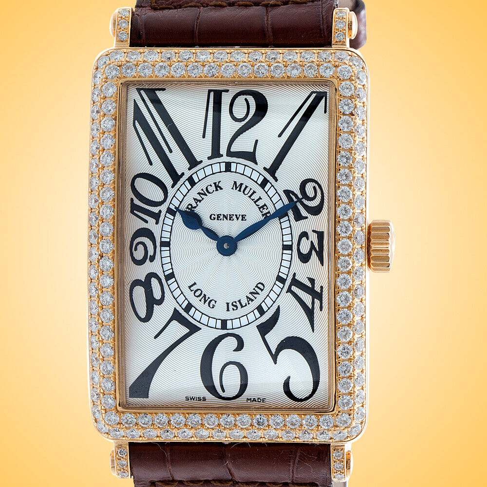 Franck Muller Long Island 18K Rose Gold Diamonds Watch 1002 Franck Muller Long Island 18K Rose Gold Diamonds Watch 1002
