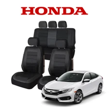 For All Honda Car Interior Seat Set 9pcs Universal Fit Black