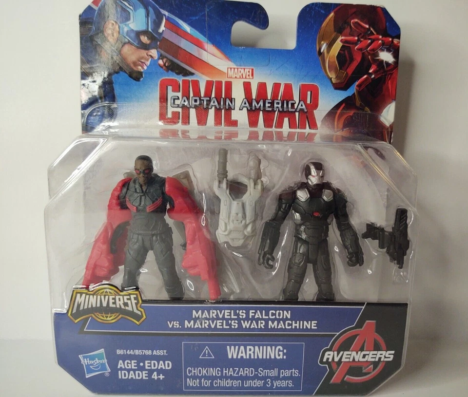 Figuras Marvel Avengers 2015 Capitán América Civil War Halcón y máquina de guerra 2,5" Foto 2 de 4