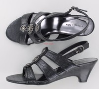 Covington Dixie Black Croco Sandal Pump - Size 7 Covington Dixie Black Croco Sandal Pump - Size 7