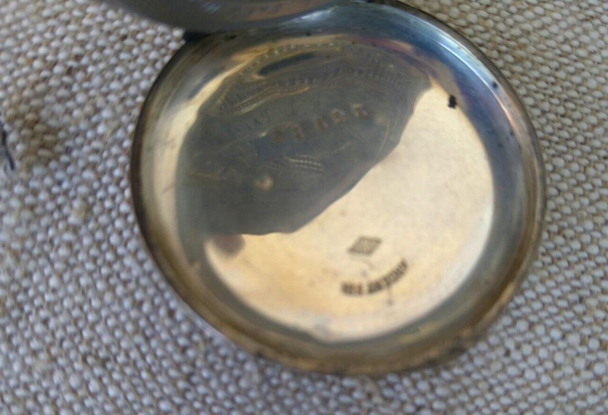Montre De Gousset Ancienne En Argent Fin - F.L. Paris - Médaille D'Argent - Fonctionne (Cadran Sale)
