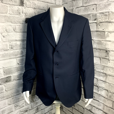Christian Dior ジャケット Christian Dior Blazer Mens 44R Wool Blue 3 Button Sport Coat