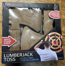 LUMBERJACK TOSS - 2 Safe Foam Axes, 1 Target Carry Bag By Funktion NIB