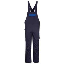 Image of Portwest PW2 Bib and Brace Polycotton Dungarees Safety Workwear Coverall Overall