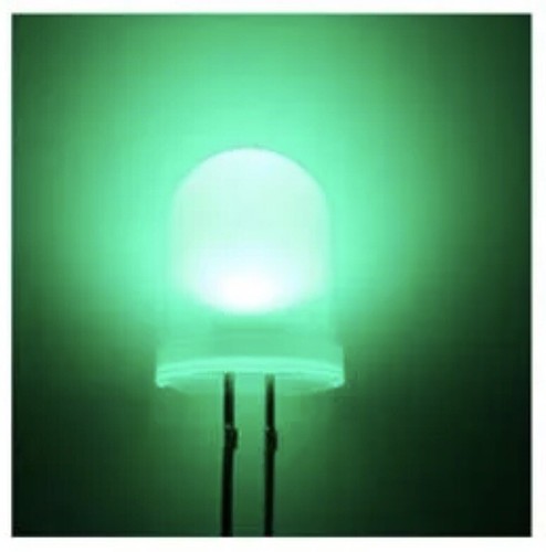 50pcs 10mm F10 Green Diffused LED Light Emitting Diode Super Bright LED 520nm - Picture 2 of 6